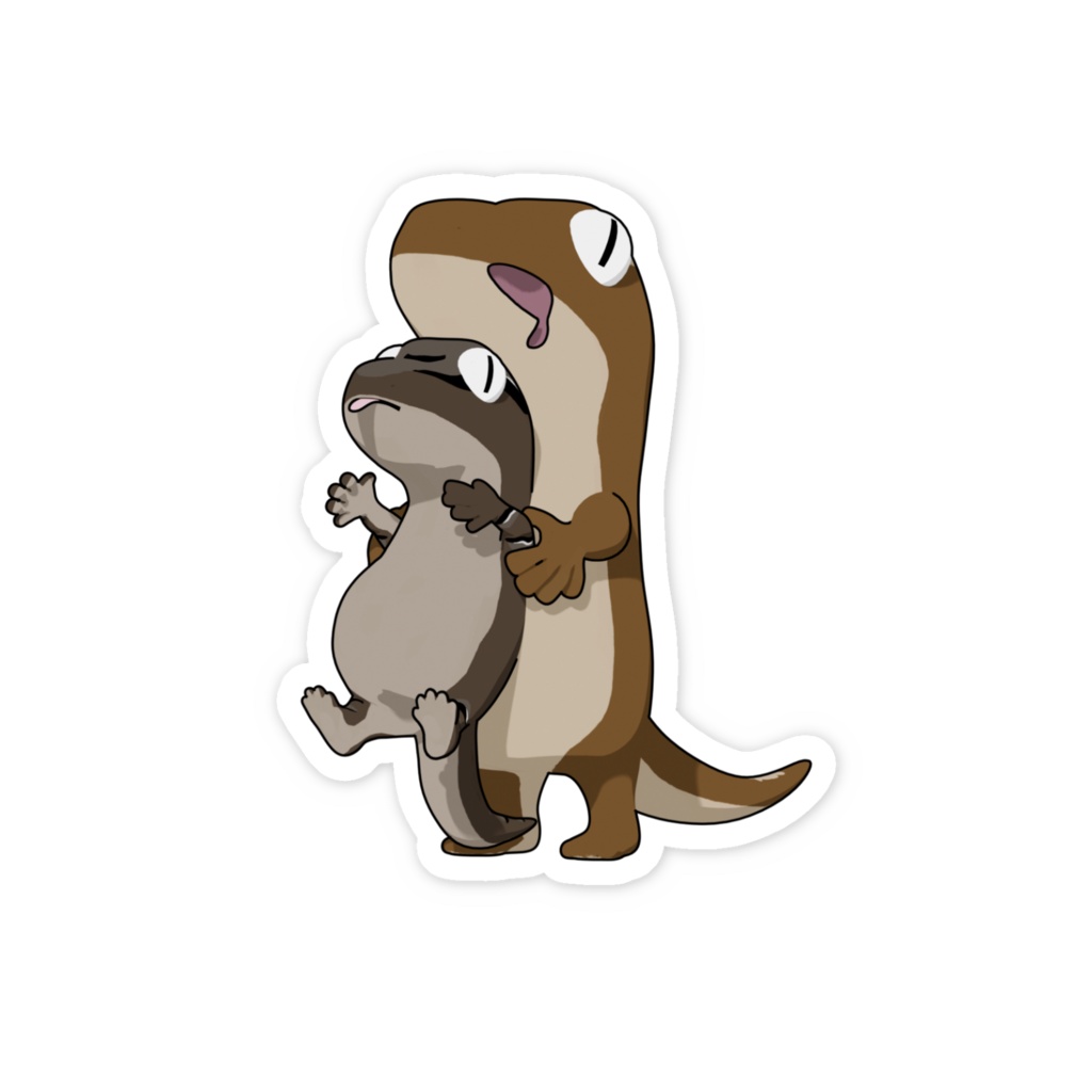 ぽけヤモズ(抱っこ)ステッカー