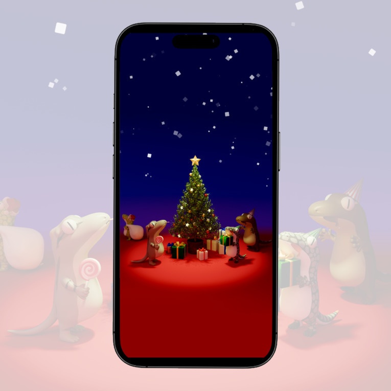 ぽけヤモズ（クリスマス 2024）壁紙