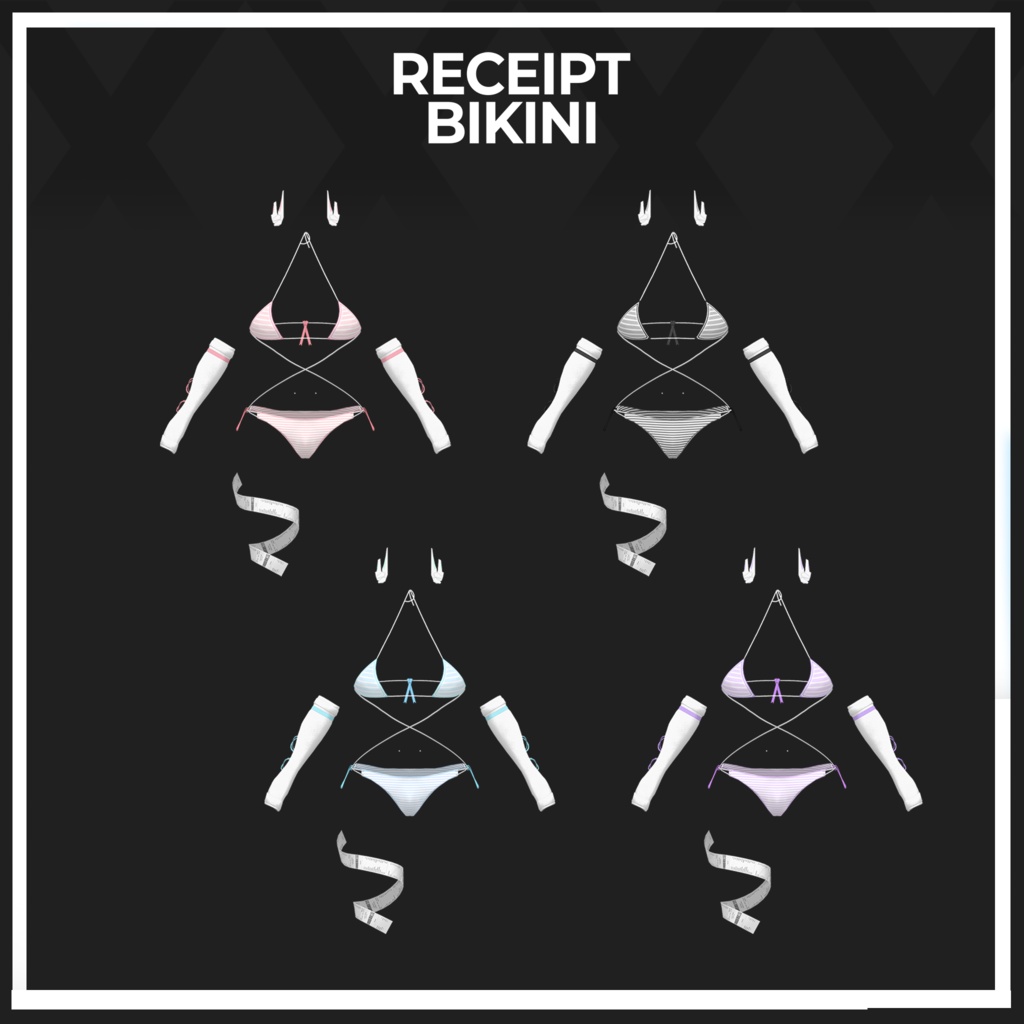 【 レシートビキニ Receipt Bikini 】 *Milltina *VRChat