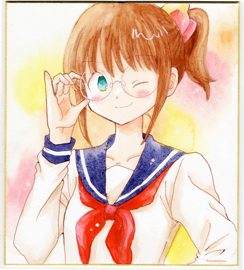 水彩リクエスト色紙