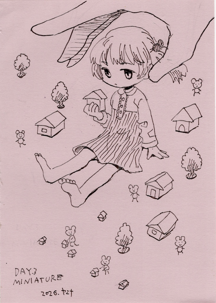 【インクトーバー原画】DAY3 MINIATURE