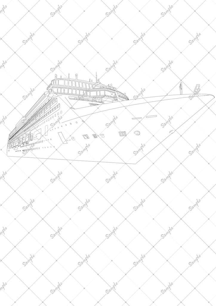 船のトレス線画4点セット
