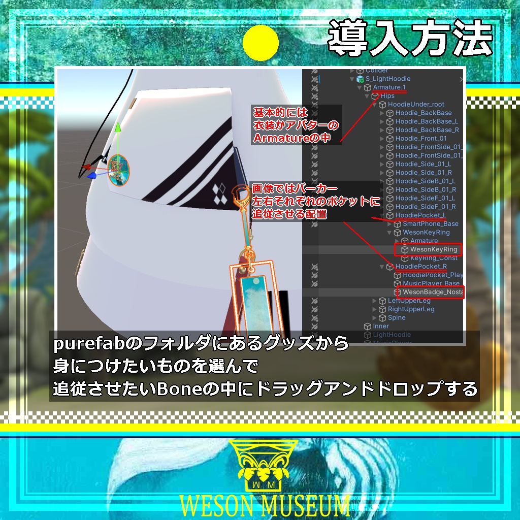 WESON MUSEUM バッジ & キーリング