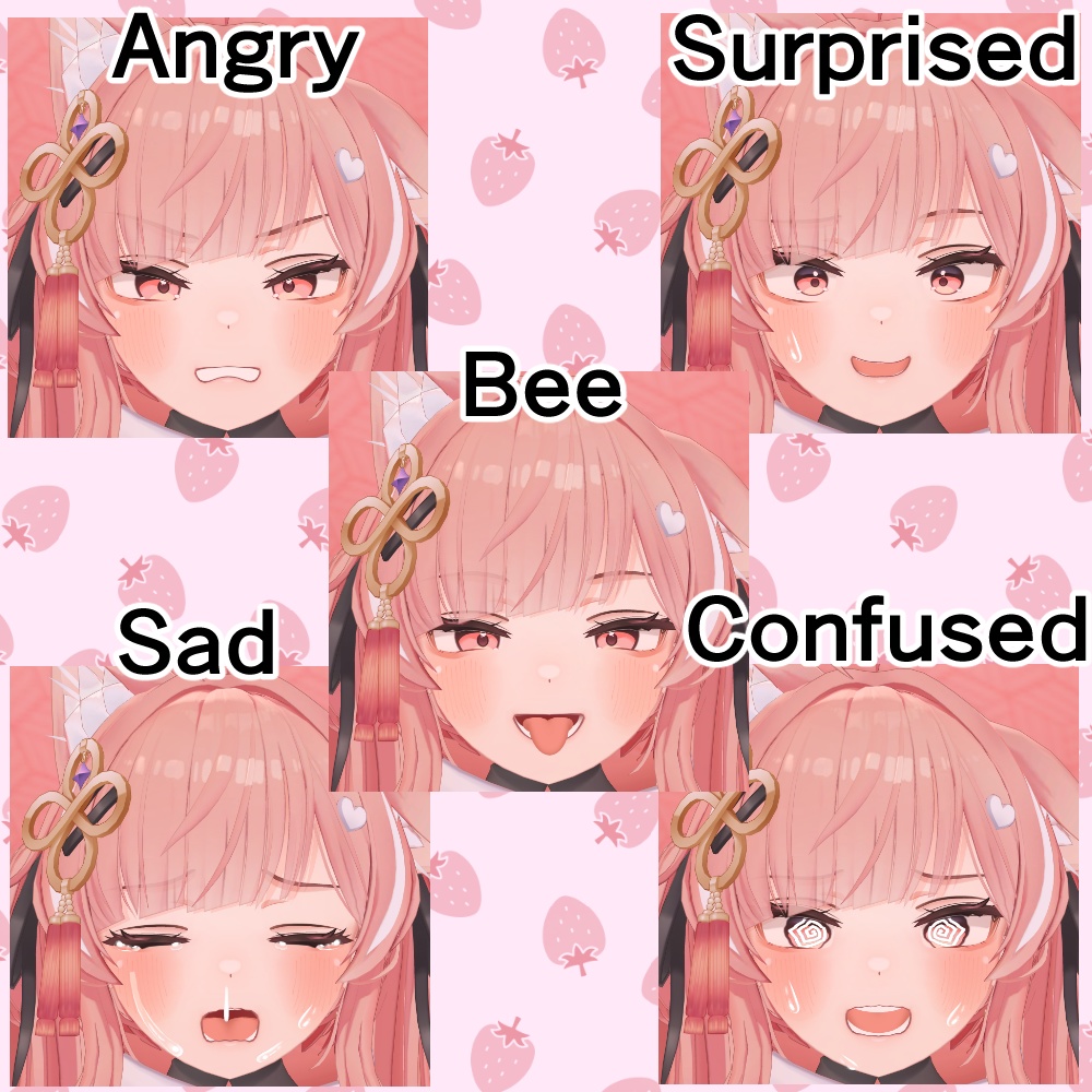 【表情セット】イチゴお姉さん【イチゴ専用】