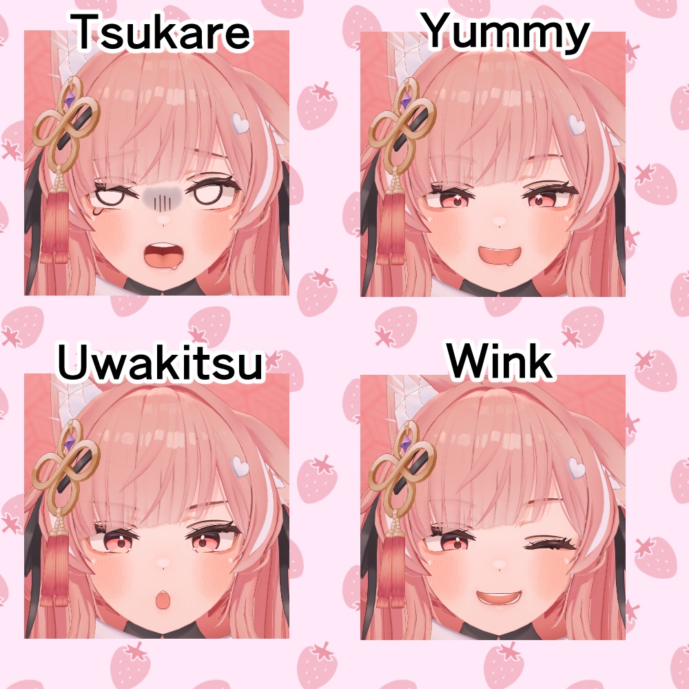 【表情セット】イチゴお姉さん【イチゴ専用】