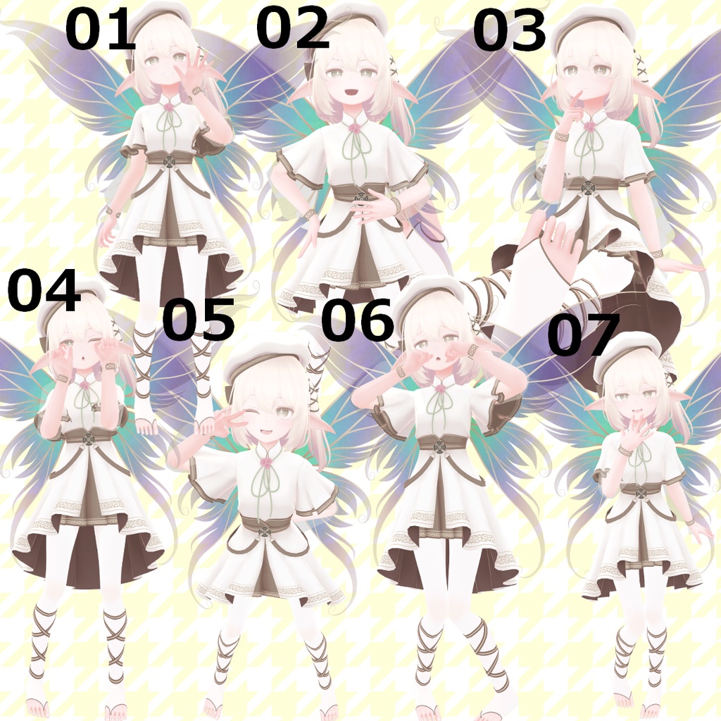 【カルミアちゃん専用】ちょこっとエモプラス【表情・ポーズanim】