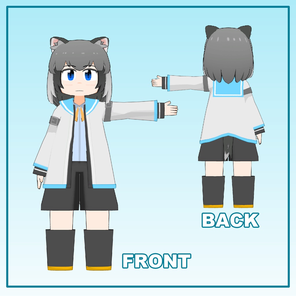 オリジナル3Dモデル『イネミ』ver.2.4(Mobile、FallBack対応)