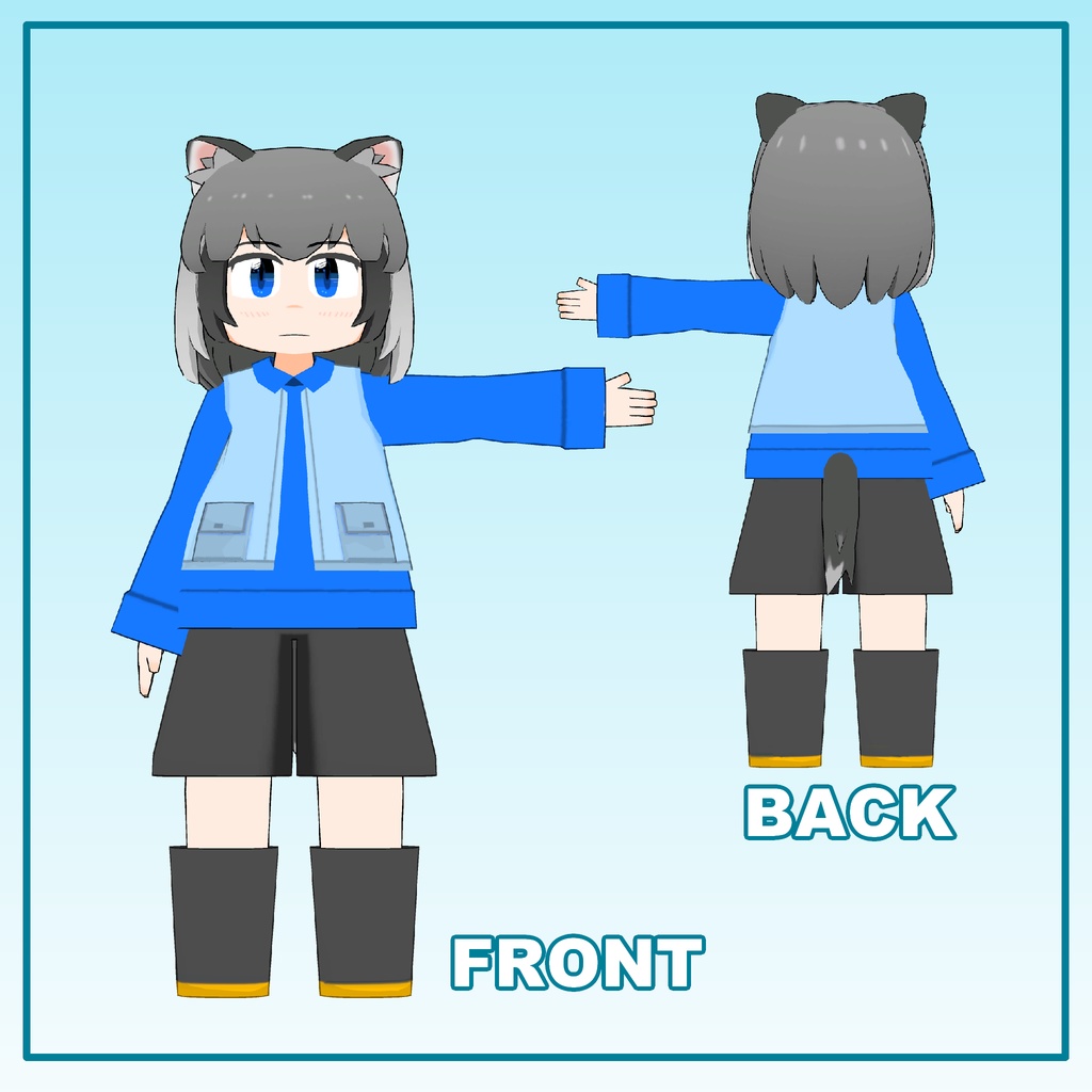 オリジナル3Dモデル『イネミ』ver.2.4(Mobile、FallBack対応)