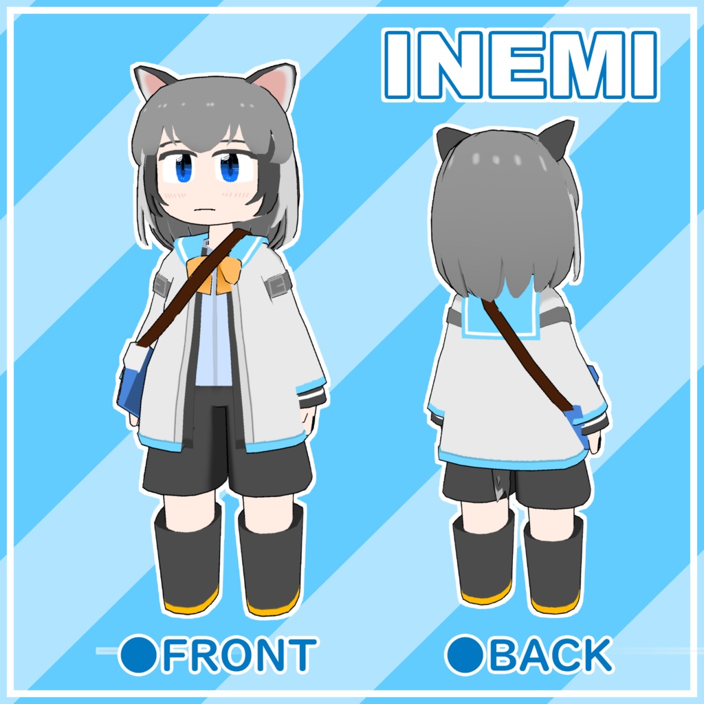 【VRM】オリジナル3Dモデル『ナオコ+イネミ_Clusterセット』_Cluster対応