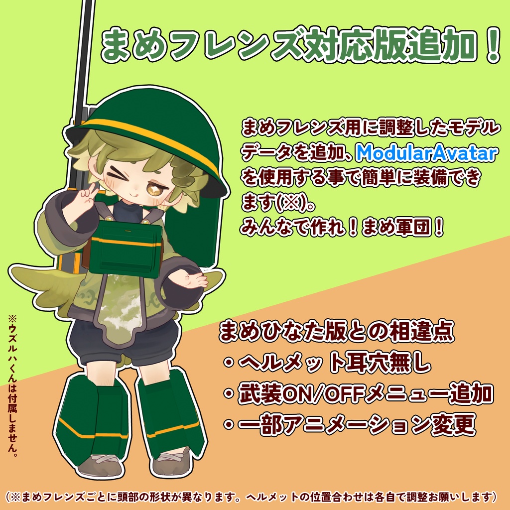 【まめフレンズ対応】まめコンバット(ガトリング、ミサイル武装キット)ver.1.6