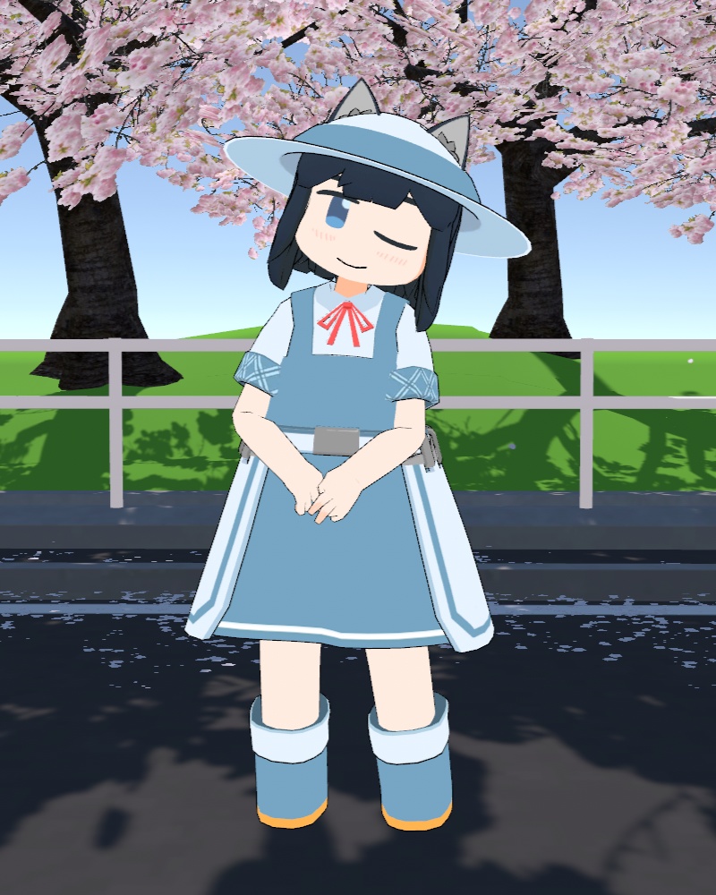 オリジナル3Dモデル『ミヤノギ』ver.2.4(VRChat、Quest対応、着替え衣装付属)