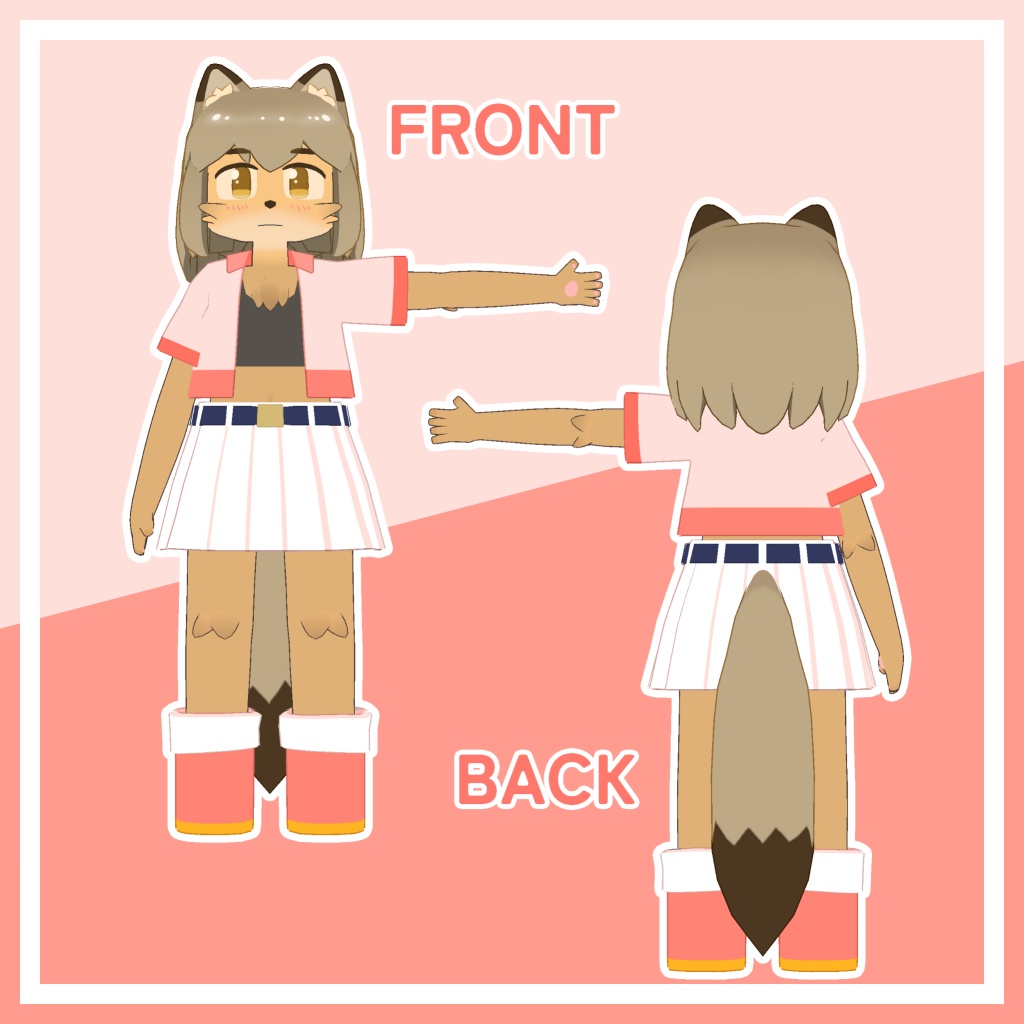 オリジナル3Dモデル『トトノ』ver.2.1 (VRChat、Quest、Cluster対応)