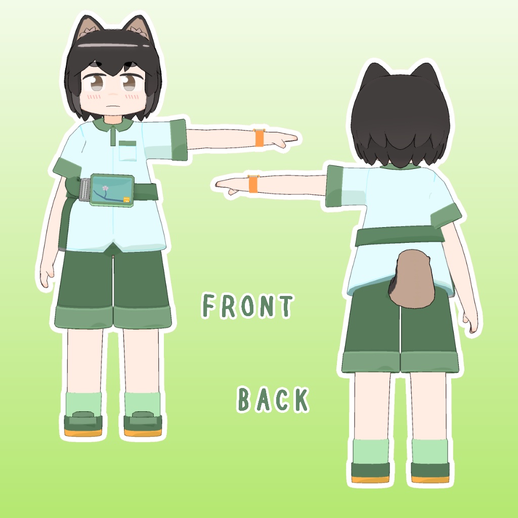 オリジナル3Dモデル『ヨツイチ』ver.1.2 (VRChat・Quest対応)