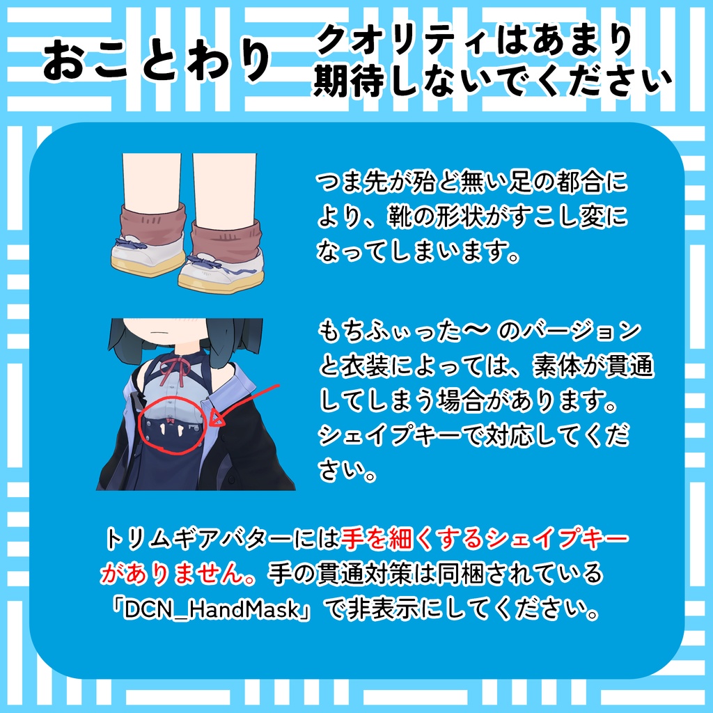 トリムギアバター用もちふぃった~変換プロファイル(順変換のみ)