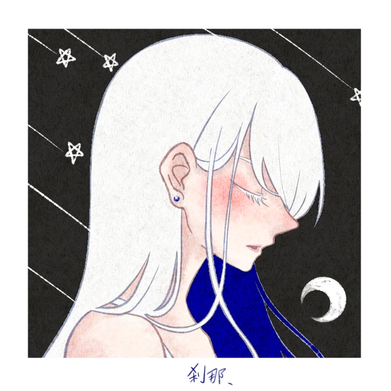 スクエア缶バッジ 夜の祈り