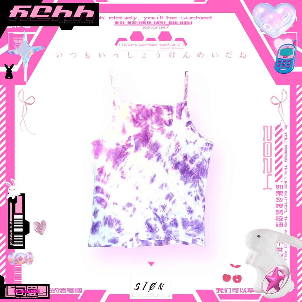 kawaii-染めキャミソール パープル