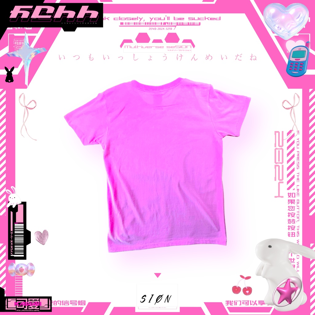kawaii-ガールズサイズTシャツ ピンク