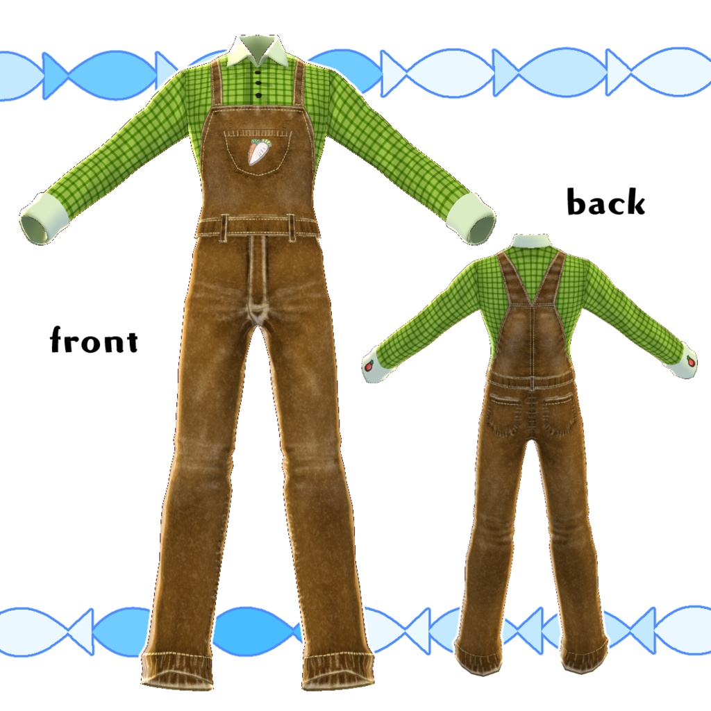 【#VRoid】農家のオーバーオール