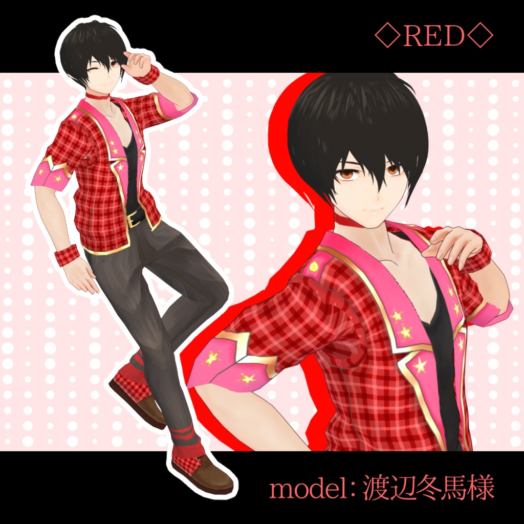 【#VRoid】アイドルのチェックコーデ