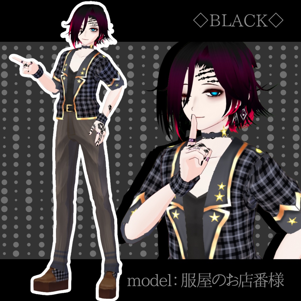 【#VRoid】アイドルのチェックコーデ