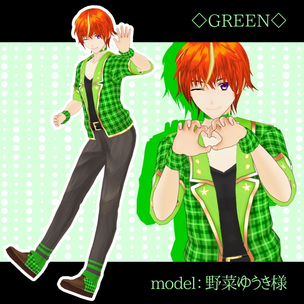 【#VRoid】アイドルのチェックコーデ