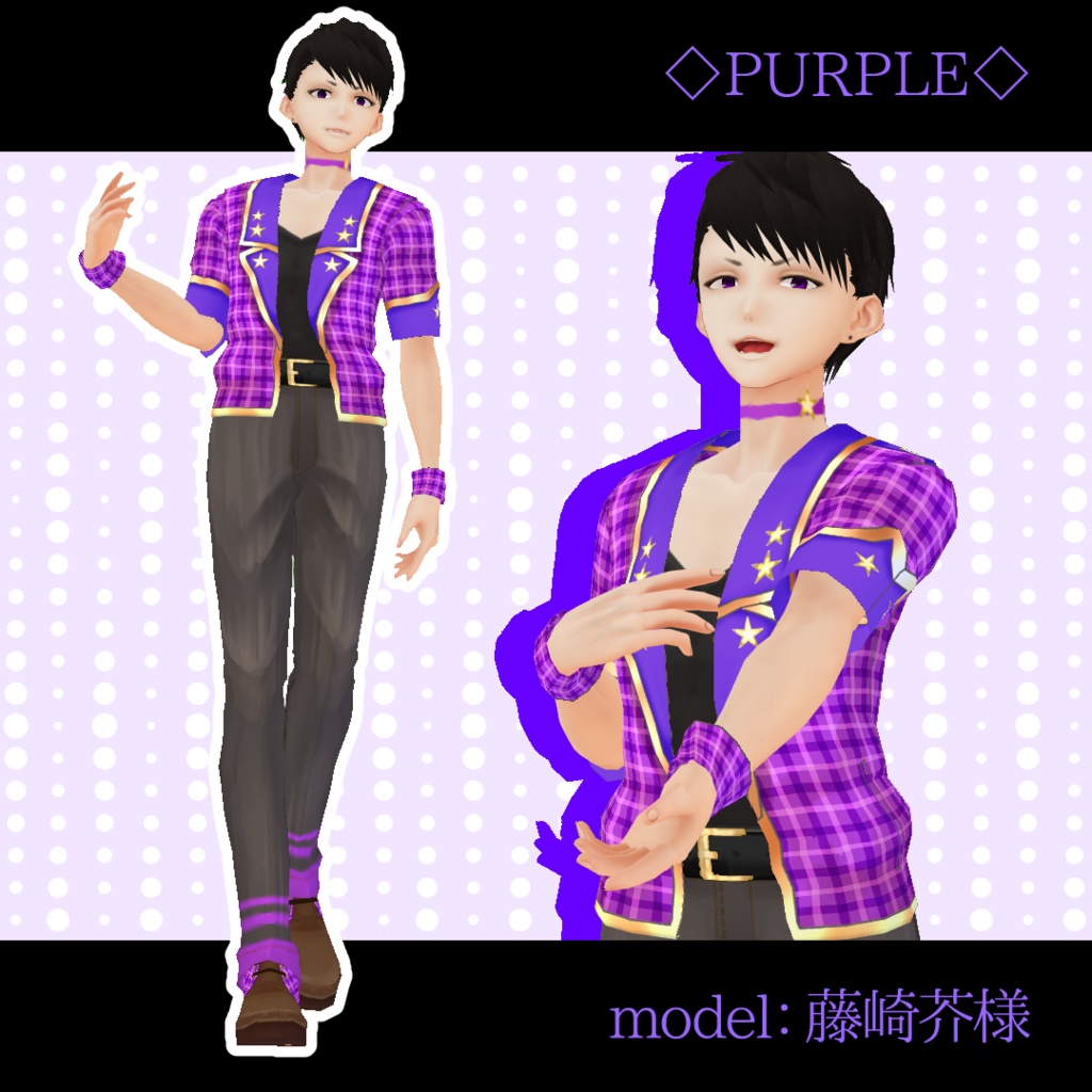 【#VRoid】アイドルのチェックコーデ