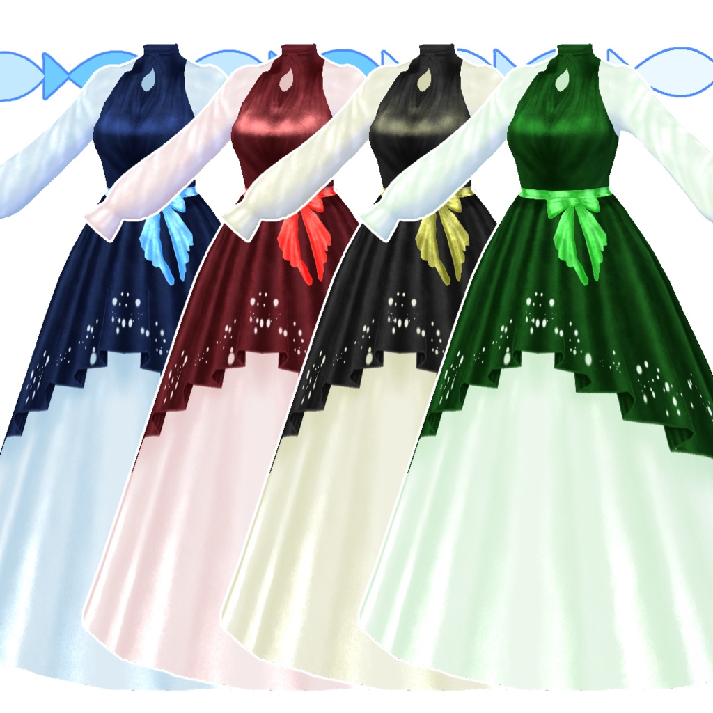 【#VRoid】魅惑のフィッシュテールドレス・ワンピース
