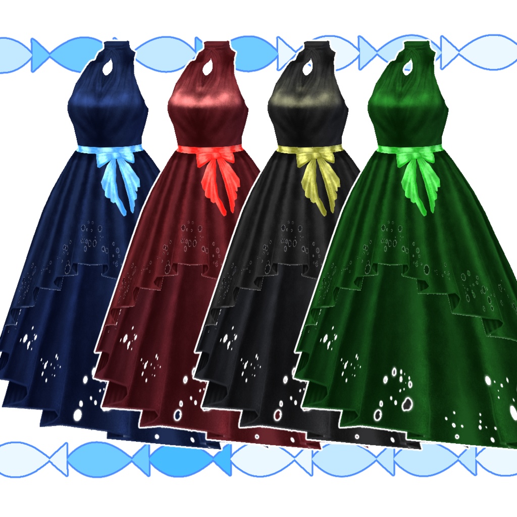 【#VRoid】魅惑のフィッシュテールドレス・ワンピース