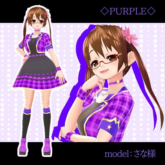 【#VRoid】アイドルのチェックワンピース