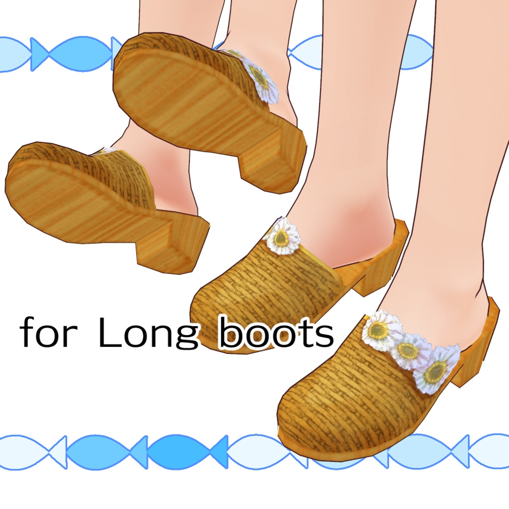 【#VRoid】花咲くミュールサンダル