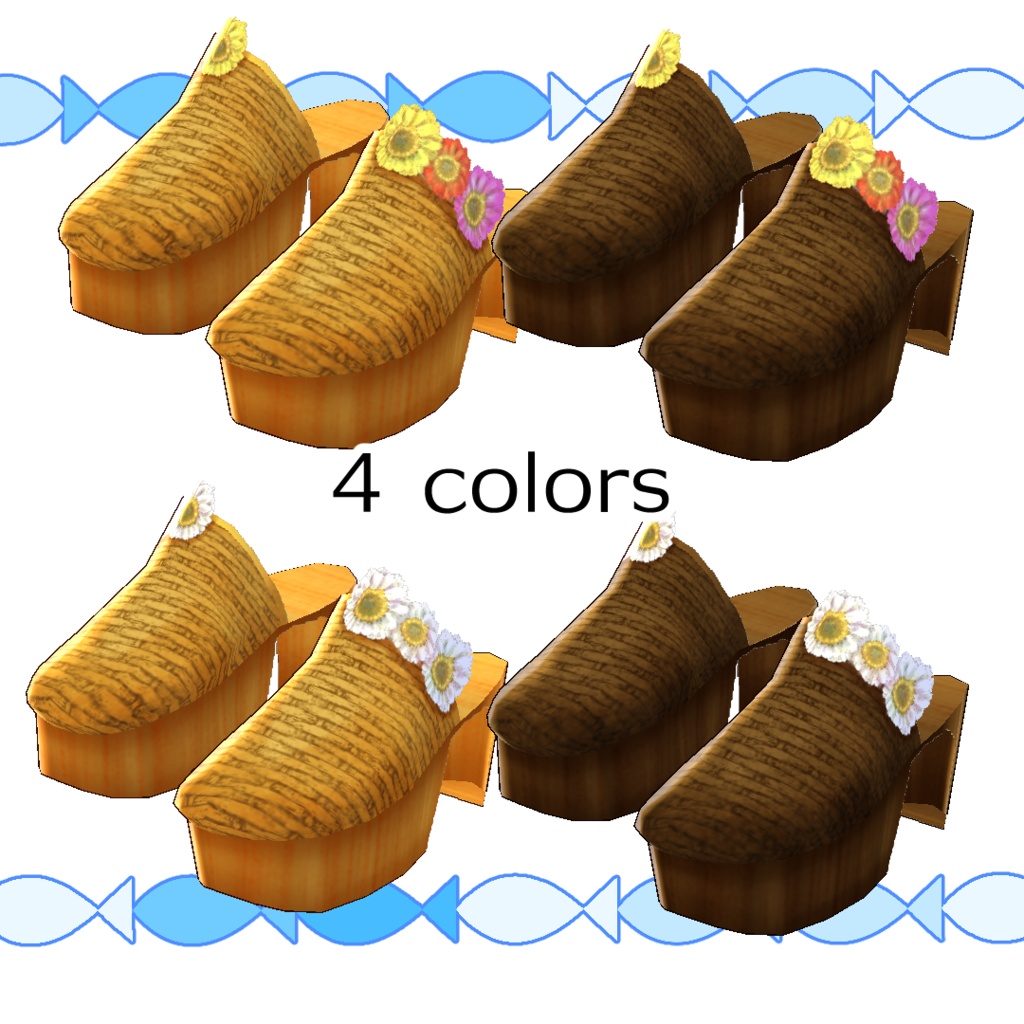 【#VRoid】花咲くミュールサンダル