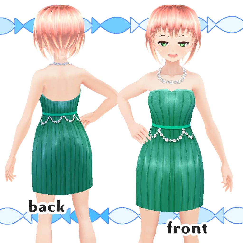 【#VRoid】魅惑のチューブドレス