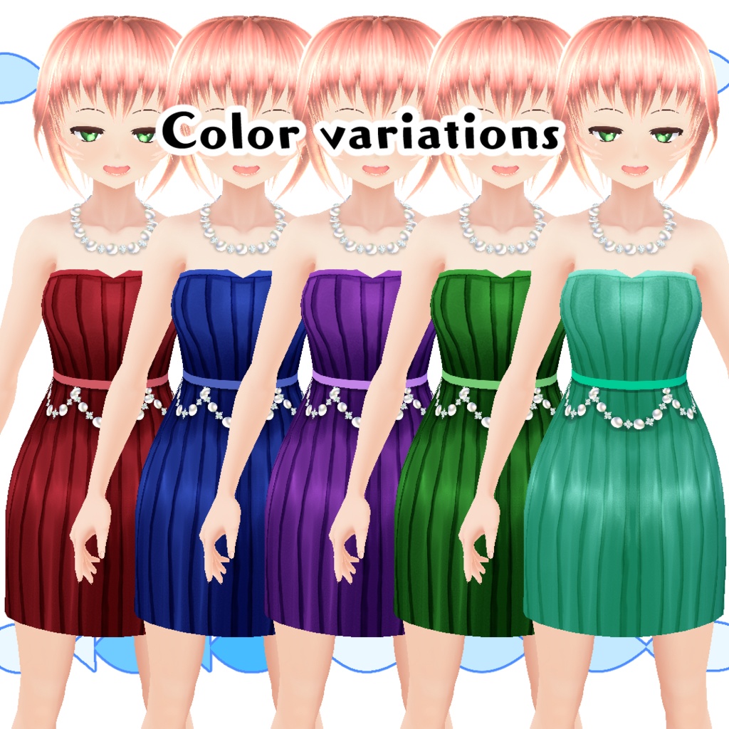 【#VRoid】魅惑のチューブドレス