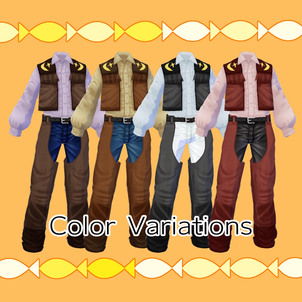 【#VRoid】荒野のカウボーイコーデ