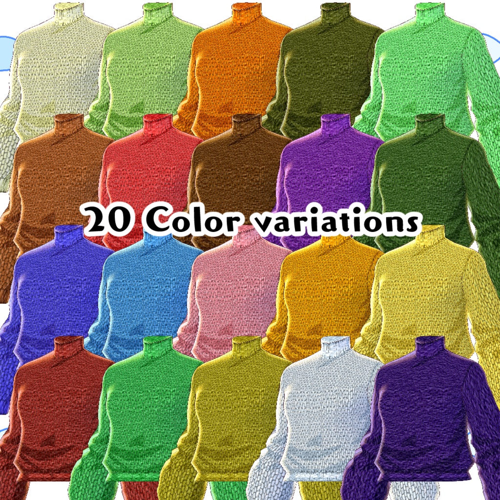 【#VRoid】シンプルなニットセーター