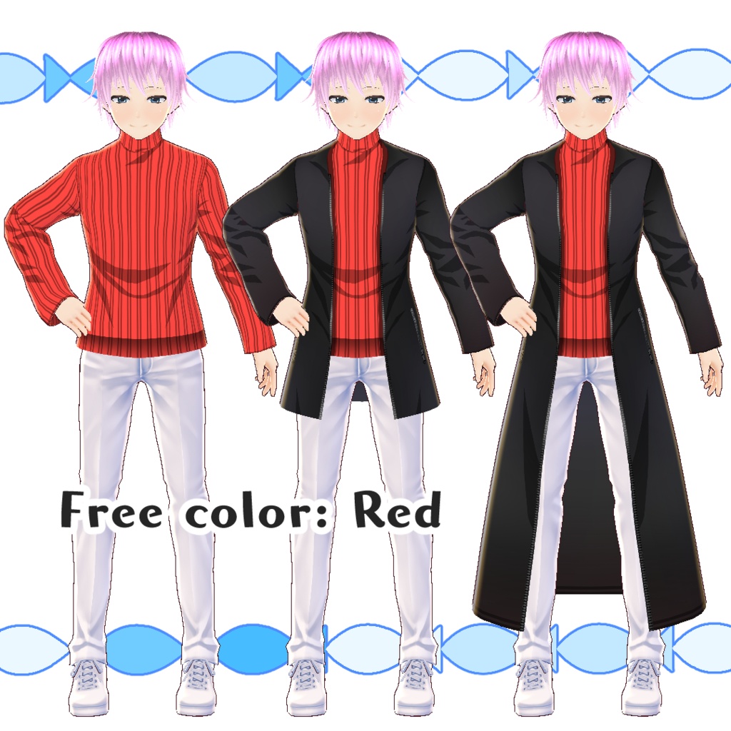 【無料版あり】ワイルドなライダースコート改【#VRoid】