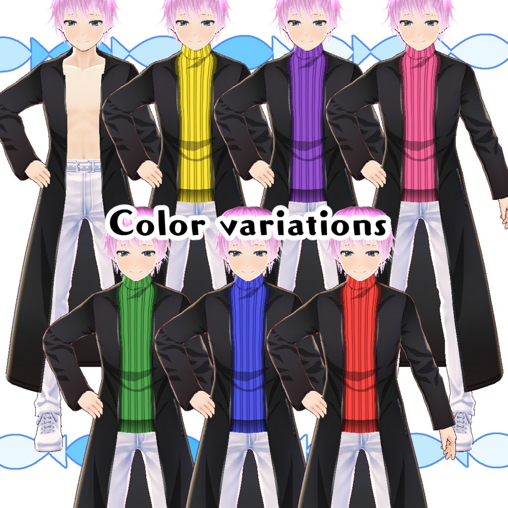 【無料版あり】ワイルドなライダースコート改【#VRoid】