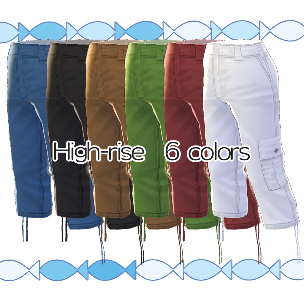 【#VRoid】カジュアルなカーゴパンツ