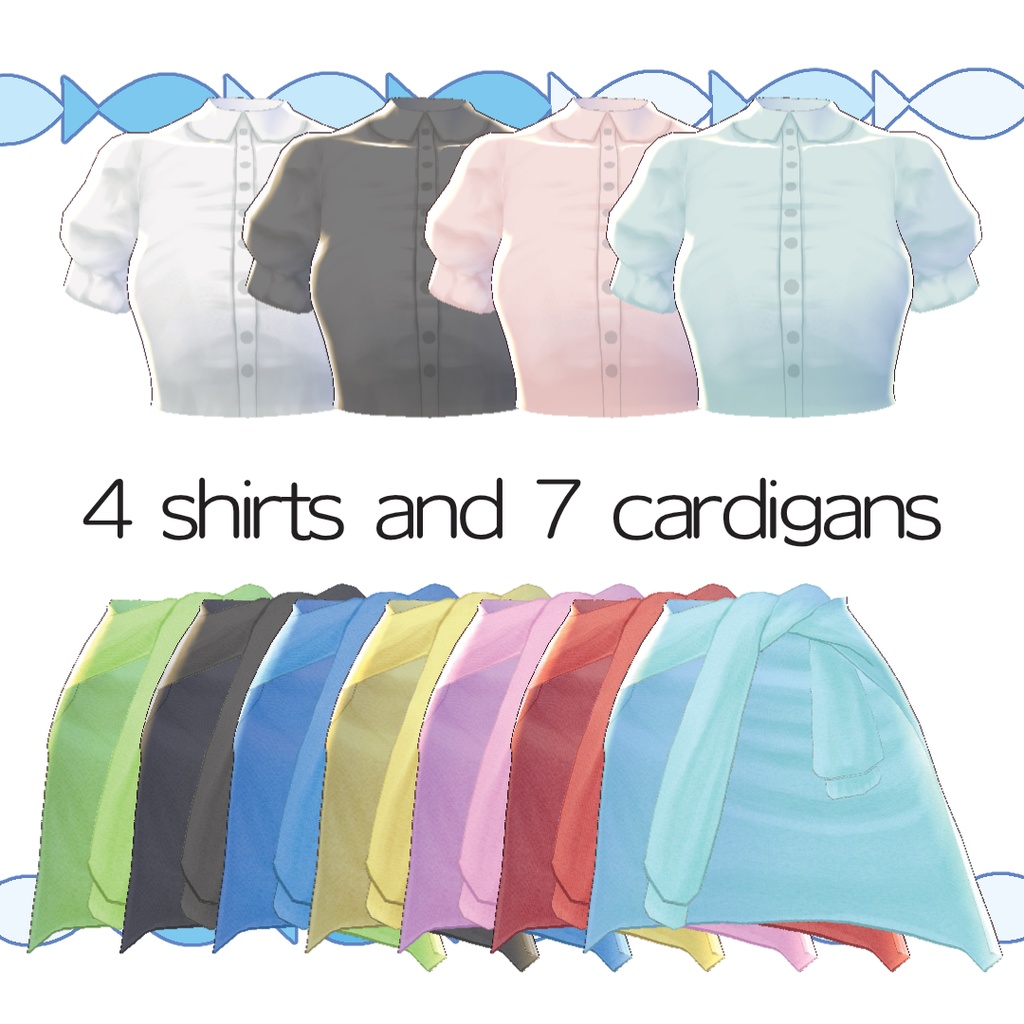 【#VRoid】先輩の腰巻きスタイル