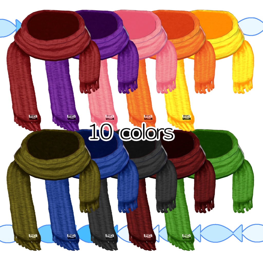 【#VRoid】シンプルなマフラー