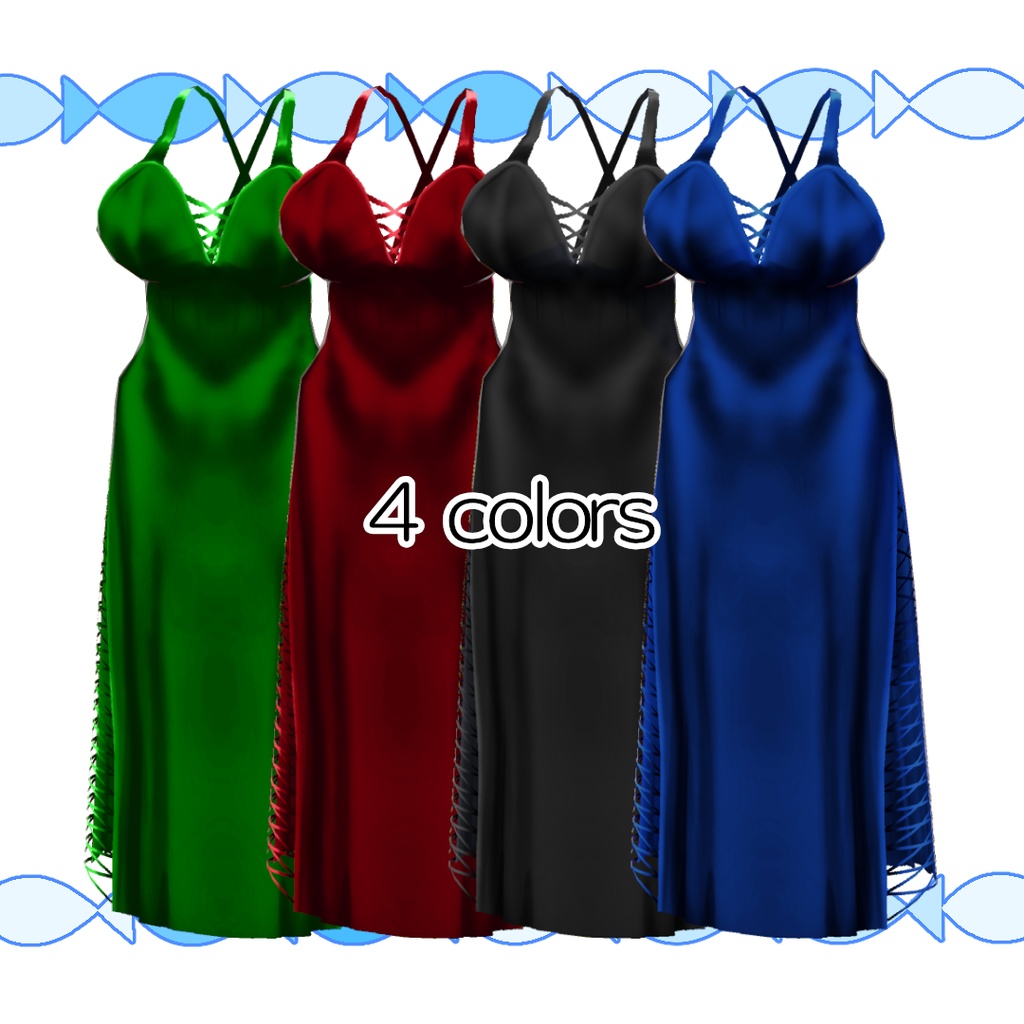 【#VRoid】歌姫のロングドレス