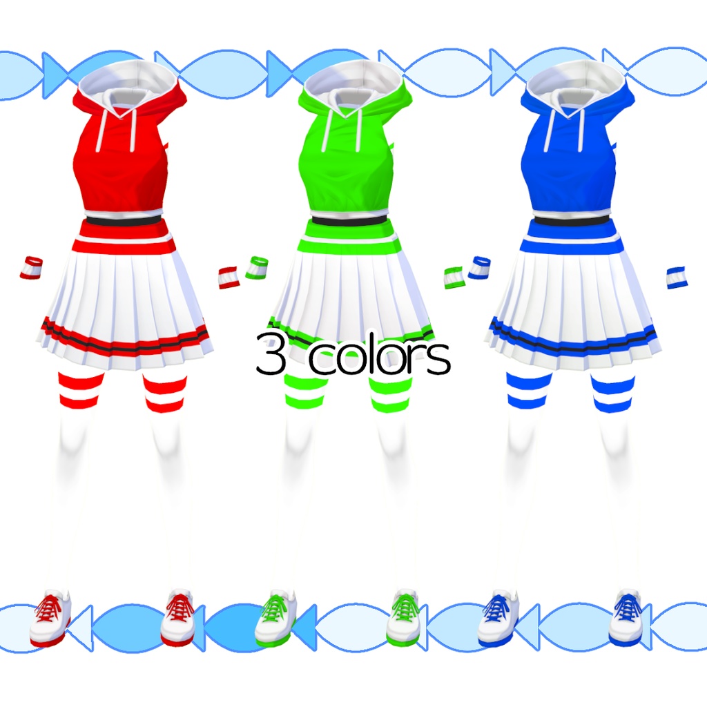 【#VRoid】冬のチアリーダーコーデ