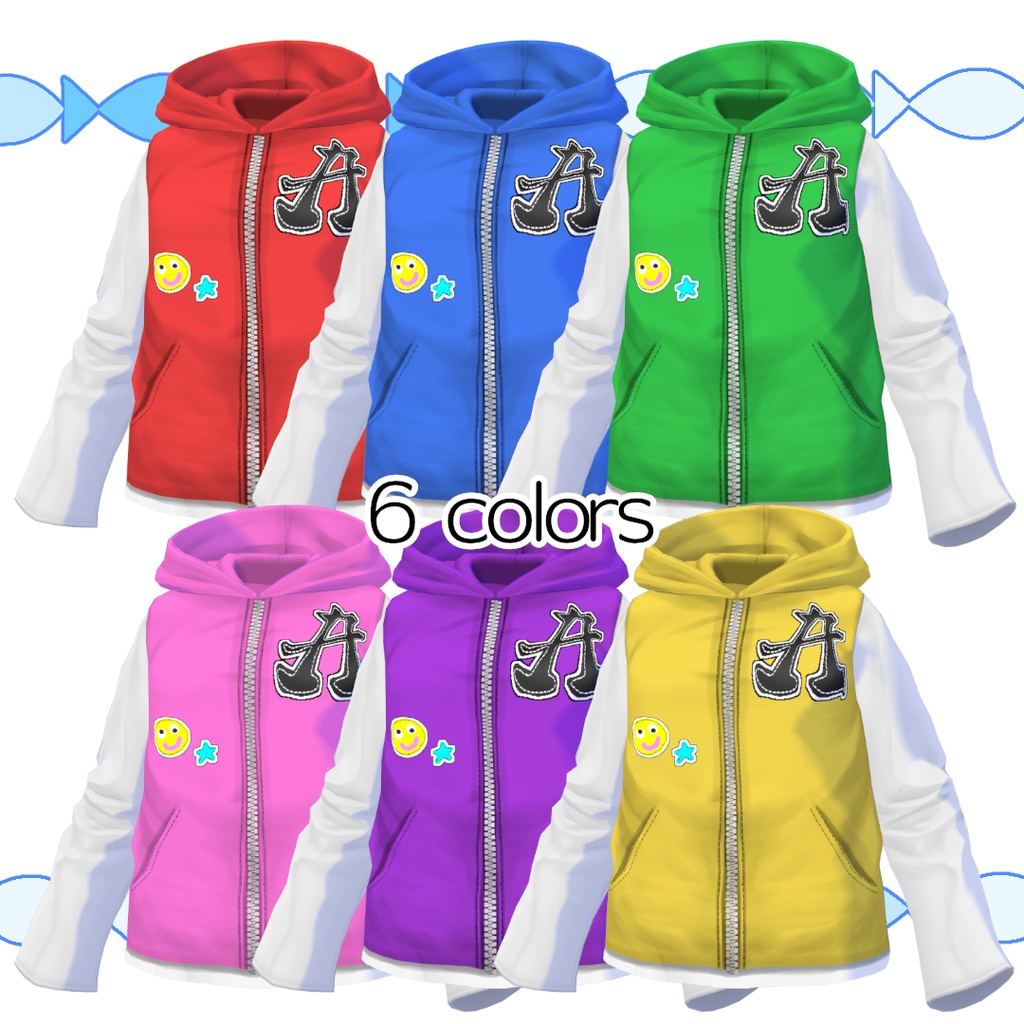 【#VRoid】カジュアルなストリートパーカー