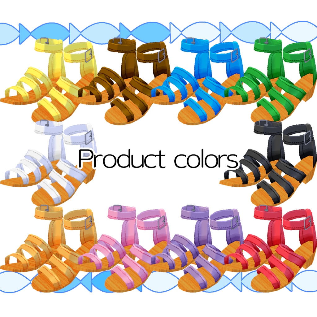 【#VRoid】初夏のブーツサンダル