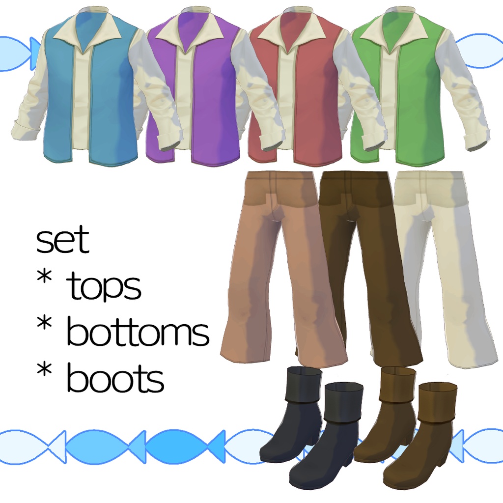【#VRoid】村人の服2
