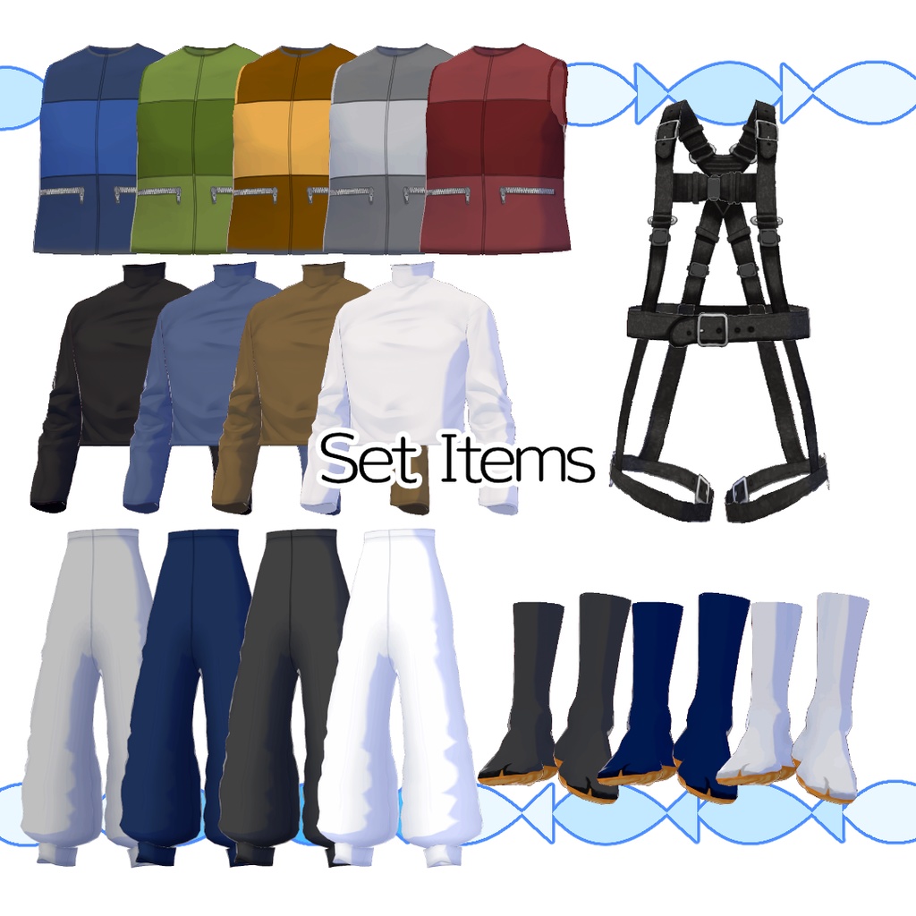 【#VRoid】鳶職の作業着