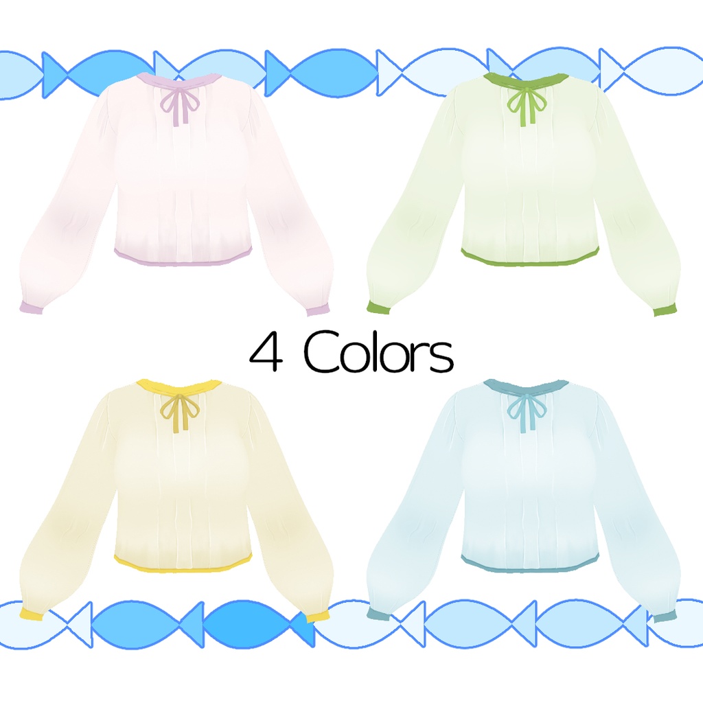 【#VRoid】春先のブラウス