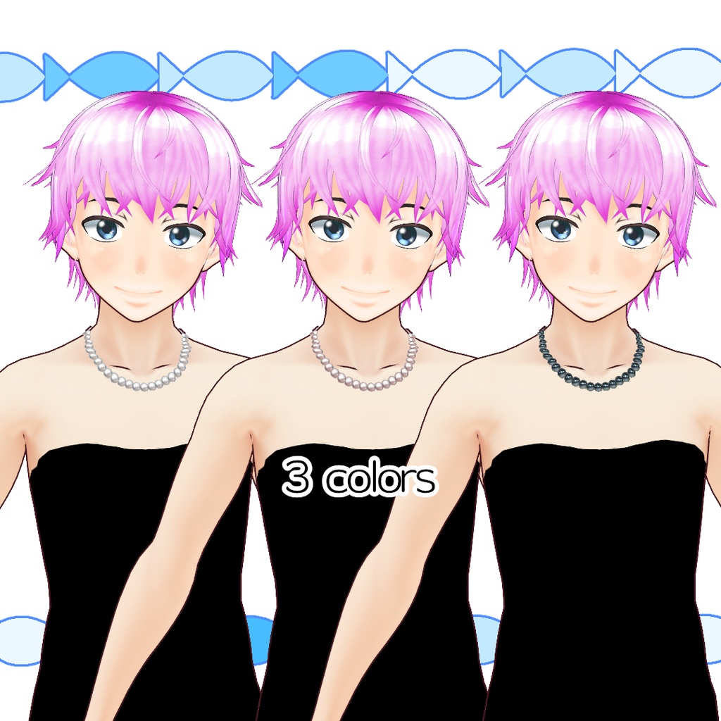 【#VRoid】真珠のネックレス