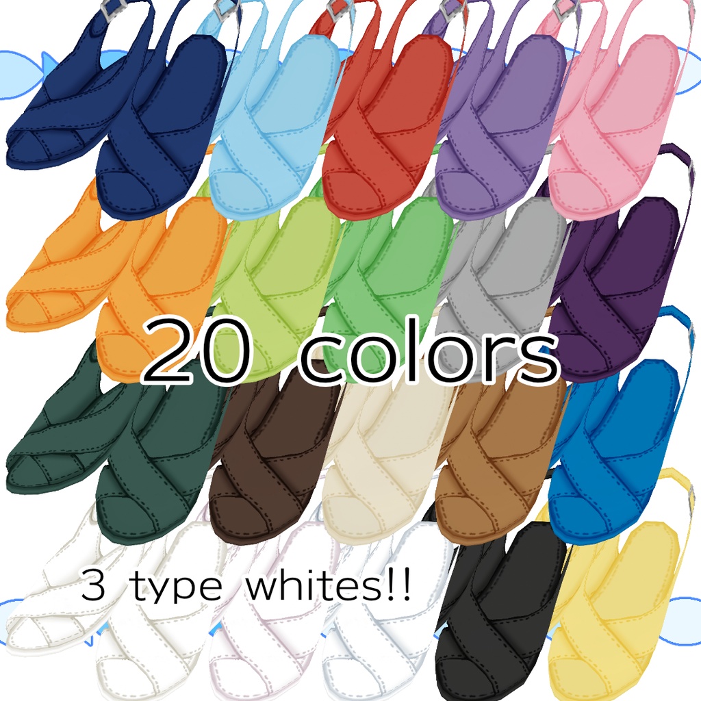 【無料】看護師のコンフォートサンダル【#VRoid】