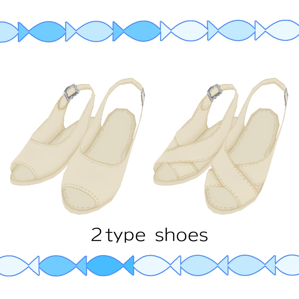 【無料】看護師のコンフォートサンダル【#VRoid】